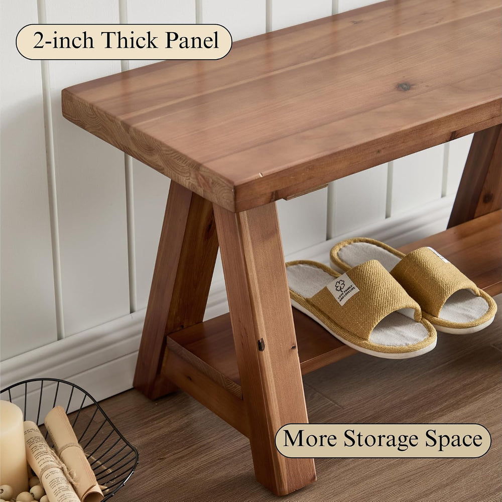 30" Entryway Bench with Storage Farmhouse Narrow Dining Bench Shoe Rack ...