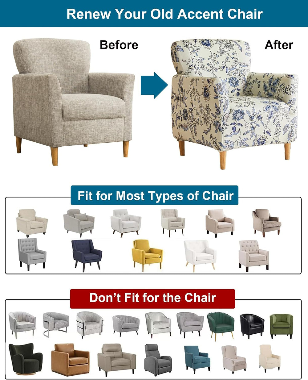 CRFATOP Stretch Accent Chair Covers for Living Room Office, with Arms,B41