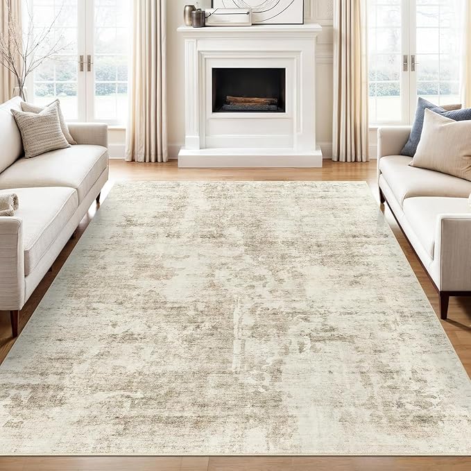 9x12 Area Rug for Living Room, Abstract Non Slip Machine Washable Vintage - Image 8