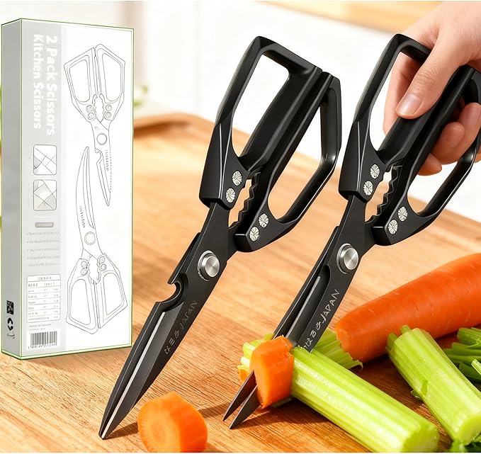 2-Piece Heavy Duty Kitchen Scissors Professional Stainless Steel Meat & Poultry - Image 8
