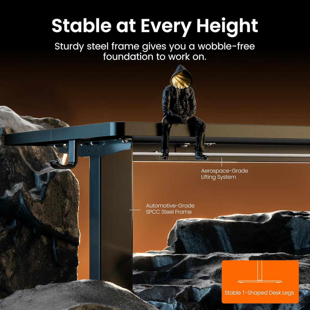 ErGear Height Adjustable Electric Standing Desk, 48 x 24 Inches Sit Stand up ...