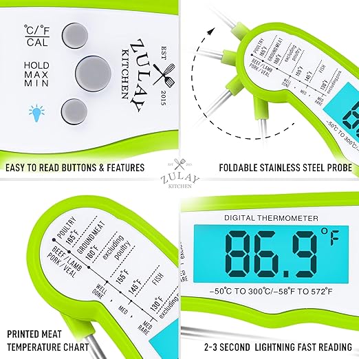 Zulay Instant Read Food Thermometer - Image 4