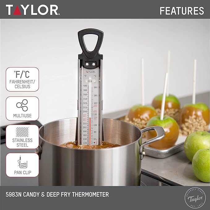 Taylor Stainless Steel Candy and Deep Fry Thermometer, 12-Inch Analog Paddle - Image 2