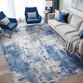 Washable Area Rugs 4'x5' Non-Slip Modern Abstract Soft by RELEANY