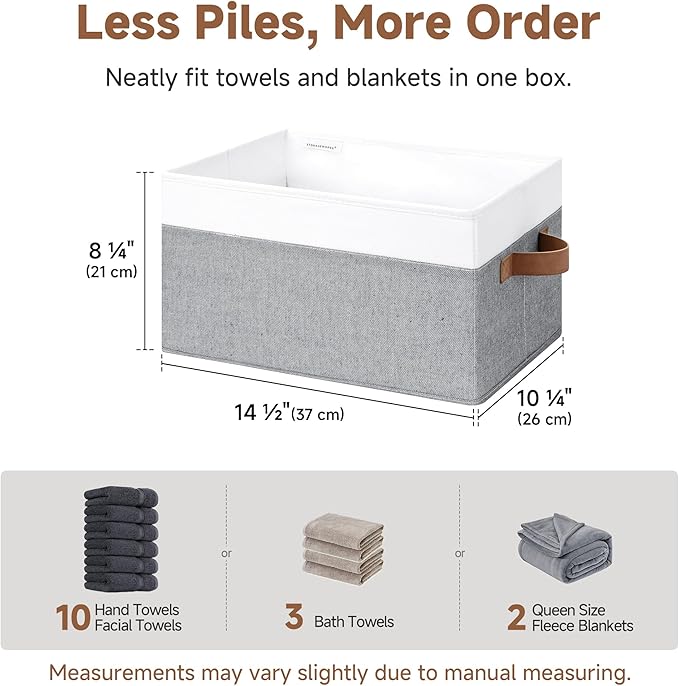 StorageWorks Fabric Shelf Baskets, Closet Organizers and Storage Basket - Image 3