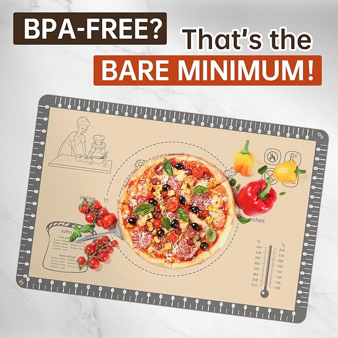Silicone Baking Mat with 10 Quick Recipes, Extra Thick Silicone Mats - Image 5
