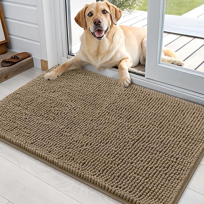 OLANLY Dog Door Mat for Muddy Paws 36x24, Absorbs Moisture and Dirt, Absorbent by OLANLY