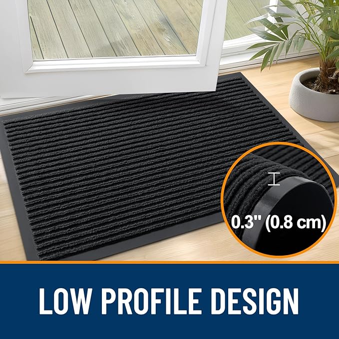 OLANLY Front Door Mat Indoor Outdoor Entrance, Waterproof Heavy Duty Doormat - Image 4