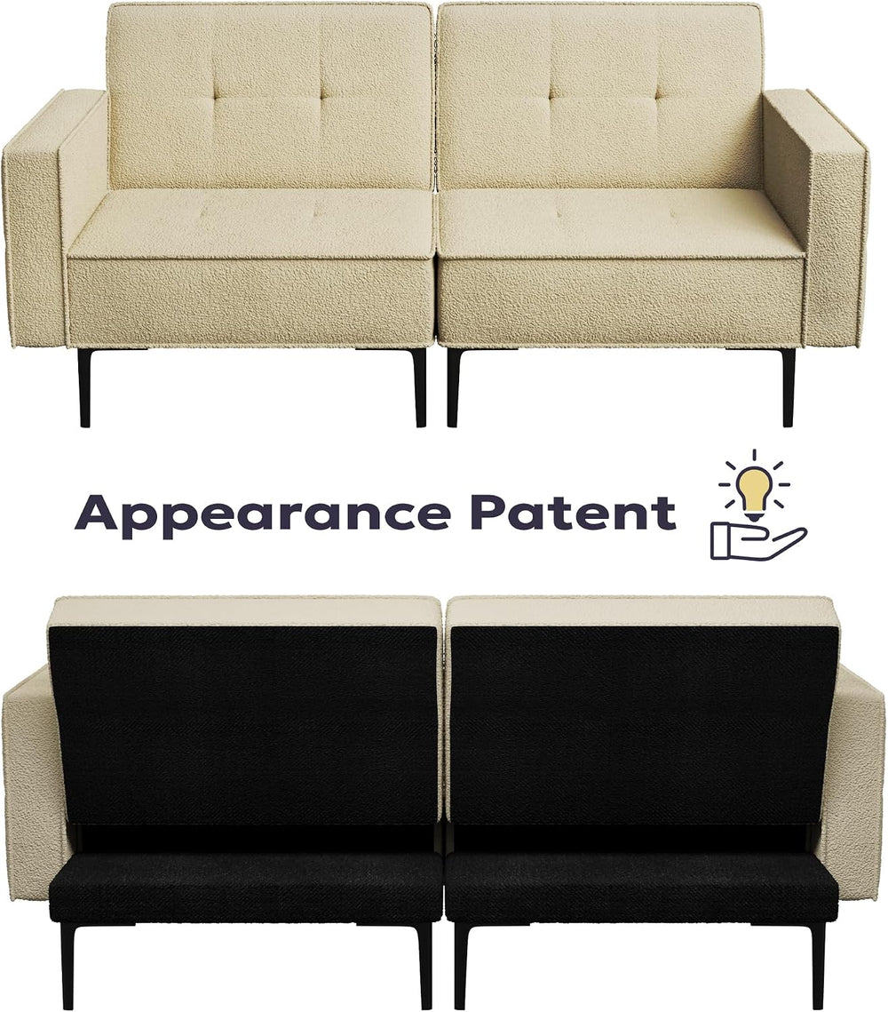 Furnify 68" W Loveseat Sofa, Modern Love Seat Couches for Living Room, U...