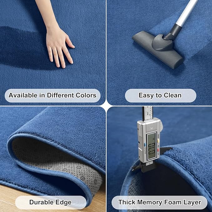 Amearea Large Modern Area Rugs for Bedroom Living Room, 8x10 Feet Blue - Image 5