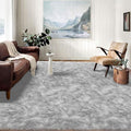 Latepis 12x12 Carpet Grey Faux Fur Rug by Latepis