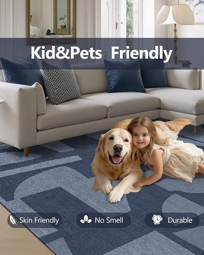 Latte&Fog 5x7 Area Rugs for Living Room Bedroom, Modern Abstract Washable Rug - Image 9