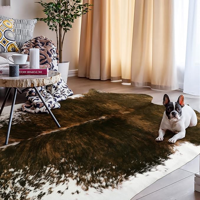 AROGAN Faux Cow Print Rug Large - Image 2