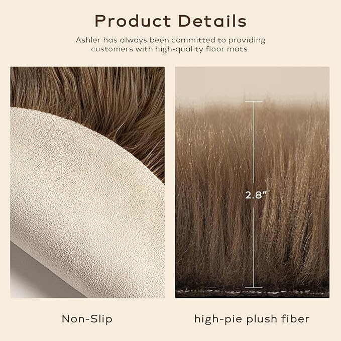 Ashler Faux Fur Rug - Image 5