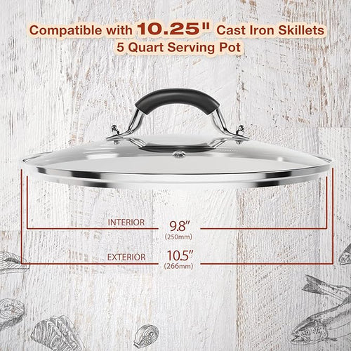 10.25 Inch Tempered Glass Lid Compatible - Image 2