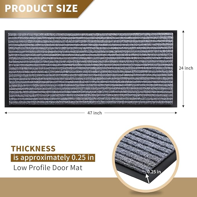 Yimobra Front Door Mat Outdoor Indoor Entrance, 100% Waterproof All-Season All - Image 2
