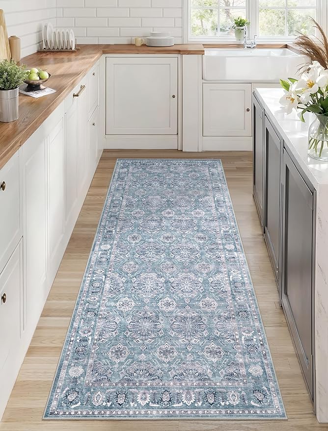 SERISSA Boho Washable Runner Rug, 2x5 Rug Non-Slip Vintage Floral Hallway - Image 5
