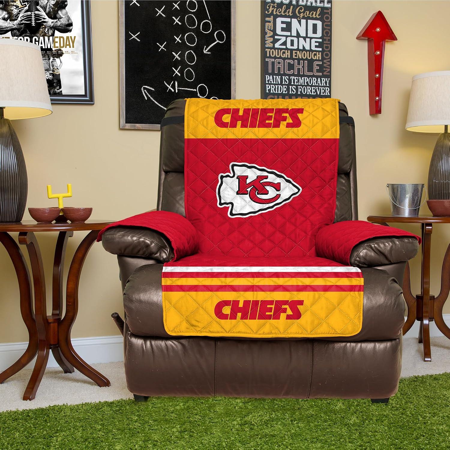 Red Kansas City Chiefs Recliner Protector
