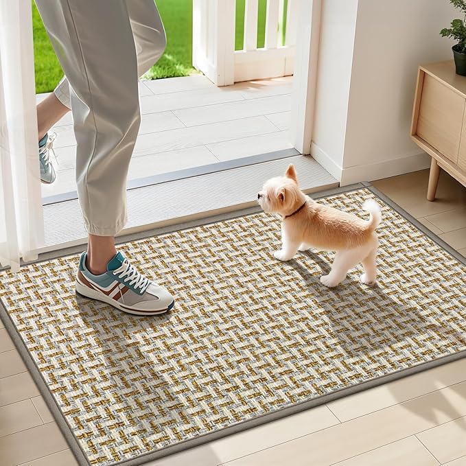 LEKEEPGO Door Mat Indoor Entrance 17"x29", Absorbent Indoor Door Mat, Non Slip by LEKEEPGO