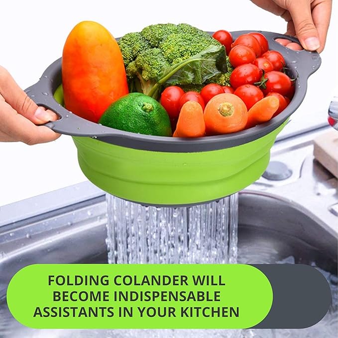 Green Kitchen Strainer Colander Set - Image 6