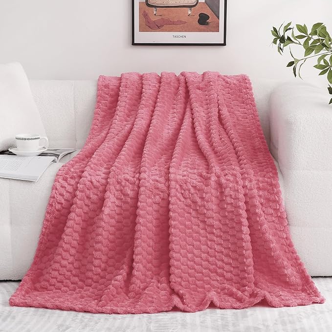 Rose Pink Throw Blanket 50"×60" inches Gifts - Image 3
