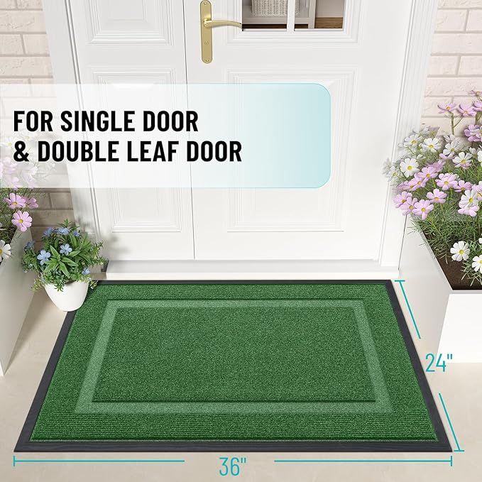 OLANLY Front Door Mat Indoor Outdoor Entrance, Waterproof All-Season, - Image 2