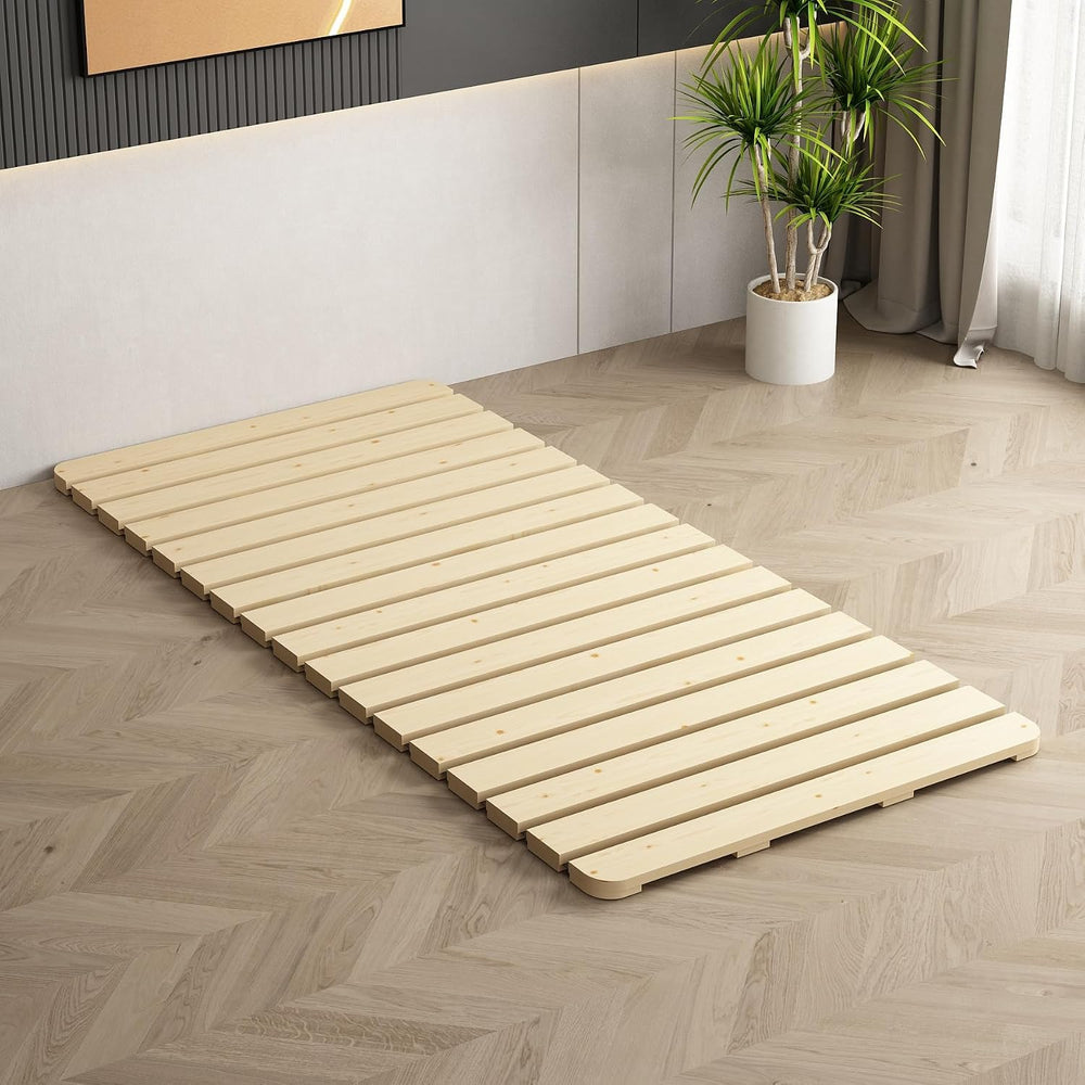 Foldable Floor Bed Frame for Japanese Futon Mattress Twin Size