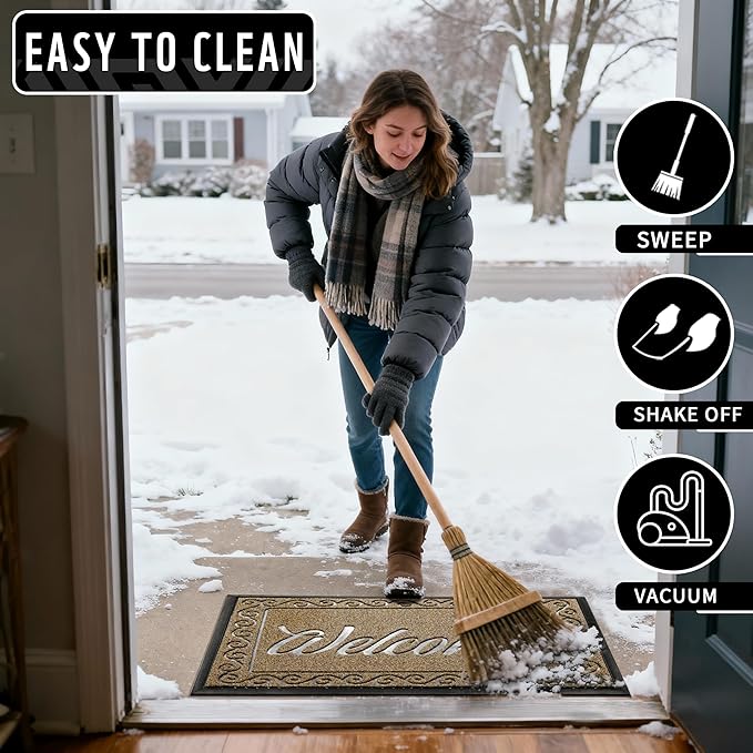 Yimobra Welcome Mat, Heavy Duty Sturdy Door Mats - Image 4