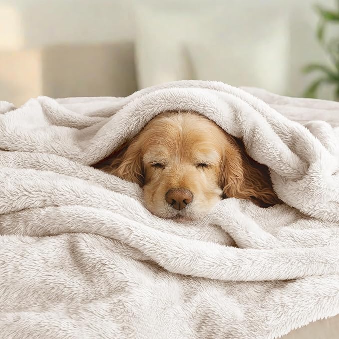 Exclusivo Mezcla Plush Fuzzy Fleece Bed Blanket Twin Size, Super Soft, Fluffy - Image 3