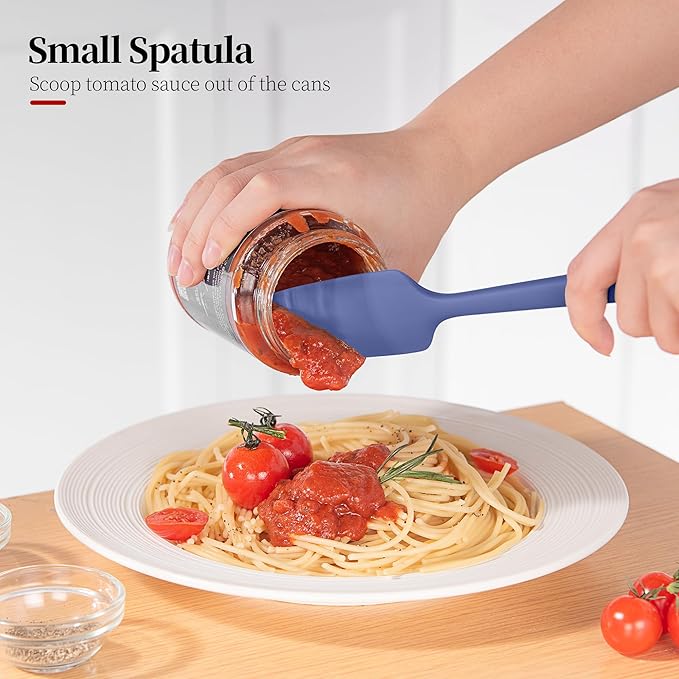Heat Resistant Silicone Spatula Set of 4, Luxiwise 600ºF High Temp Baking - Image 7