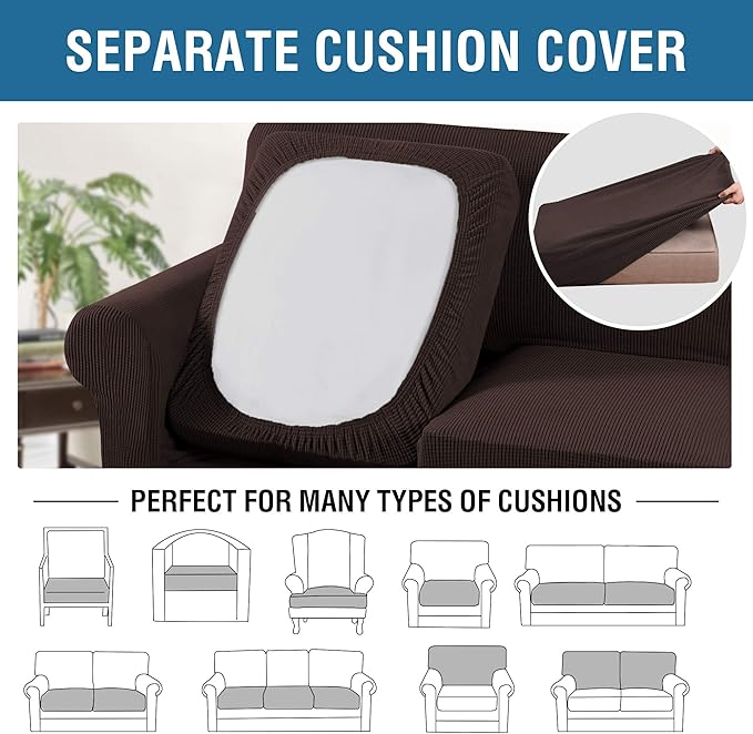 H.VERSAILTEX 3 Piece Stretch Sofa Covers - Image 5