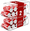SCAVATA 2 Pack Stackable Refrigerator Organizer, Soda Can Dispenser Pop Cans by Tidyyourlife