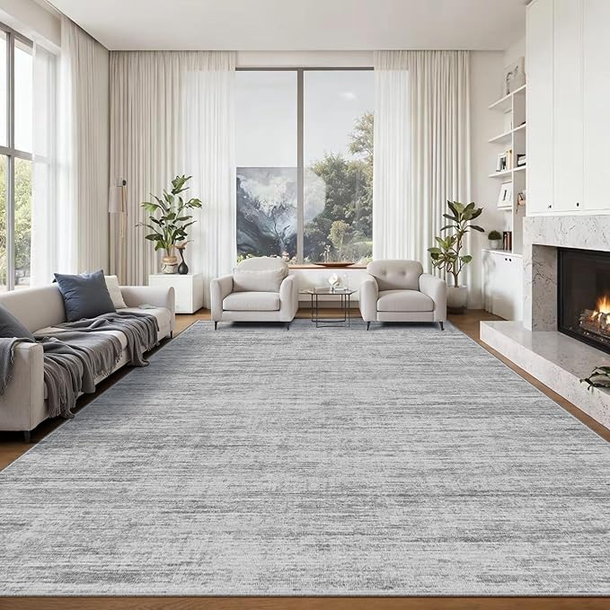 8x10 Area Rugs for Living Room, Modern Abstract Non-Slip Backing Washable Rugs by Unknown