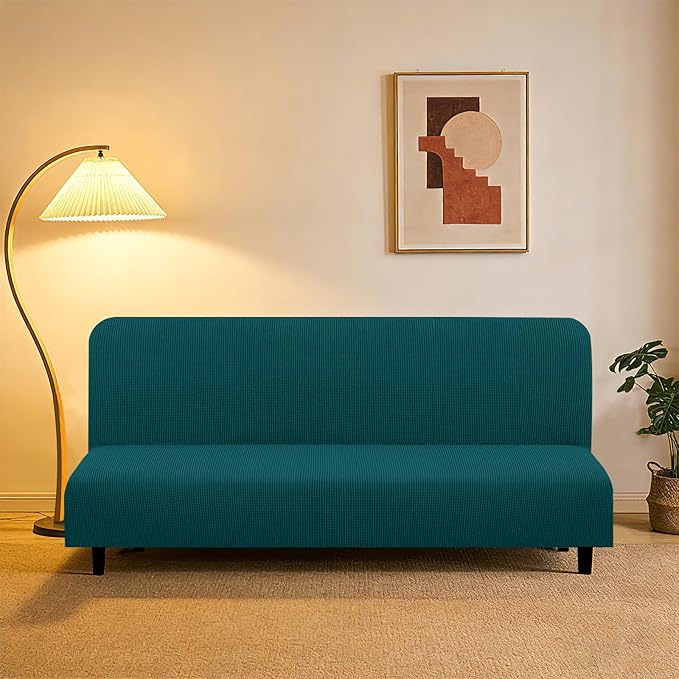 U-NICE HOME Stretch Futon Cover Armless Bed Slipcover - Image 2