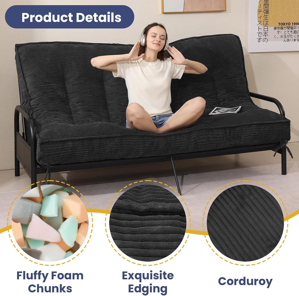 JUIKURY 8" Futon Mattress Full Size, Thick Futons Sofa Couch Bed Sleeper...