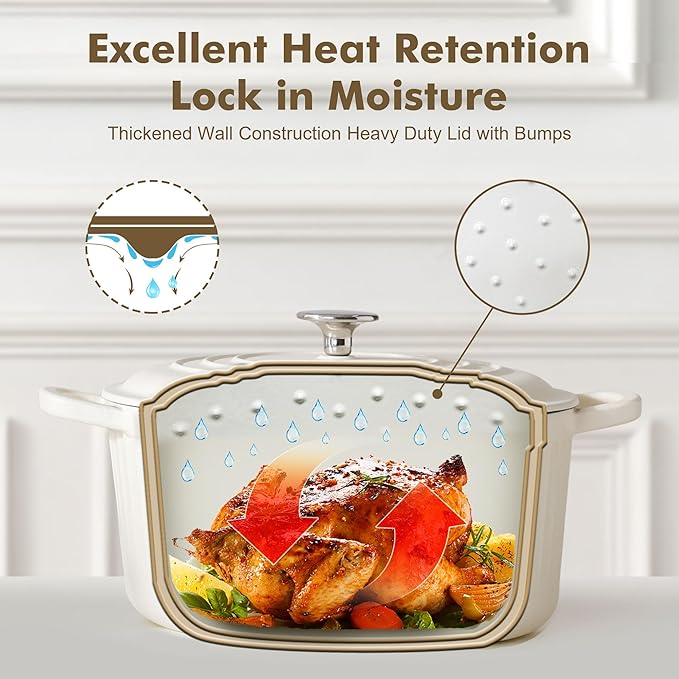 SENSARTE Enameled Cast Iron Dutch Oven Pot - Image 2