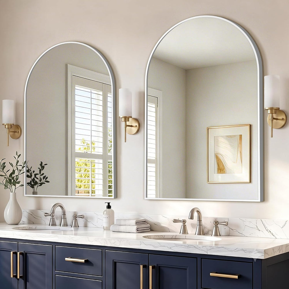 FICTOR 2 Pack 24" x 36" Arched Bathroom Vanity Mirror for Over Sink...