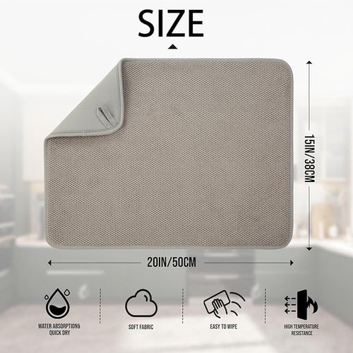 2 Pack Microfiber Dish Drying Mat - Image 2