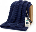 Bedsure GentleSoft Navy Blue Fleece Blanket by BEDSURE