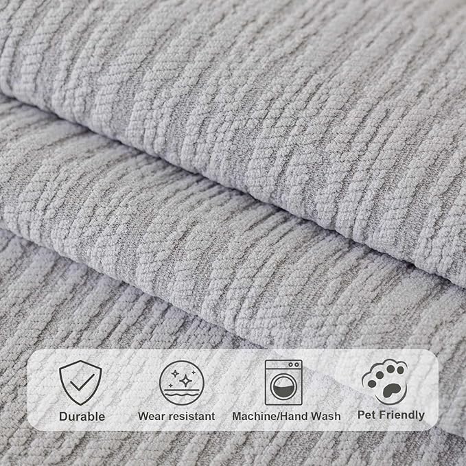 Soft Waterproof Chenille Cover Washable, Non Slip Sectional Sofa Covers - Image 4