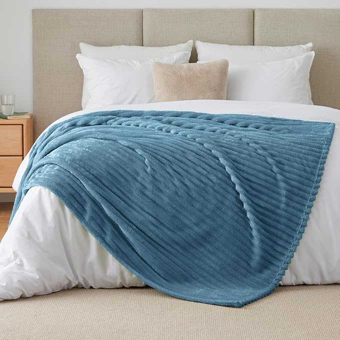 BEDELITE Twin Blanket for Couch & Bed, 300GSM Soft & Warm Fleece Blanket - Image 8