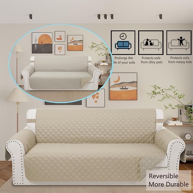 Reversible Oversized Sofa Covers Couch Cover Furniture Protector - Image 2
