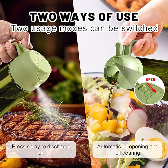 2 In 1 Oil Dispenser And Oil Sprayer, 16 Oz/470 Ml Oil Dispenser - Image 2
