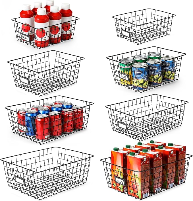 8 Set, Extra Large Wire Baskets - Image 8