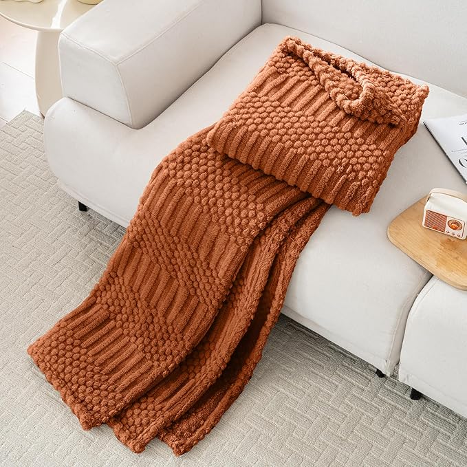 50x70 Inch Rust Throw Blanket - Image 4