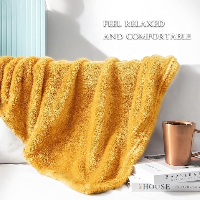 Exclusivo Mezcla Plush Fuzzy Fleece Throw Blanket Extra Large, Super Soft - Image 4