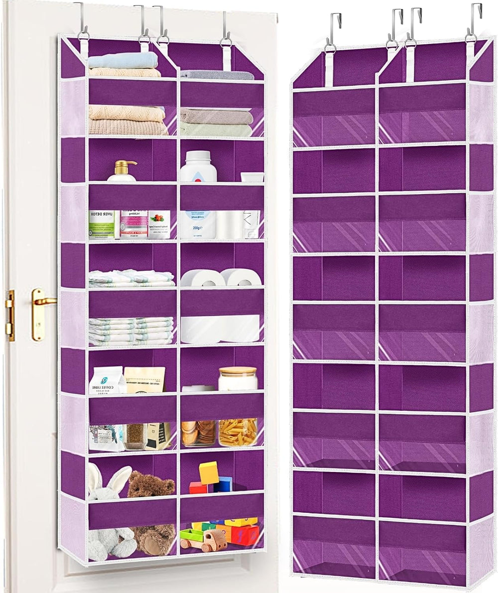 Over The Door Organizer 5 Tiers, Extra Large Behind Door Storage of 10