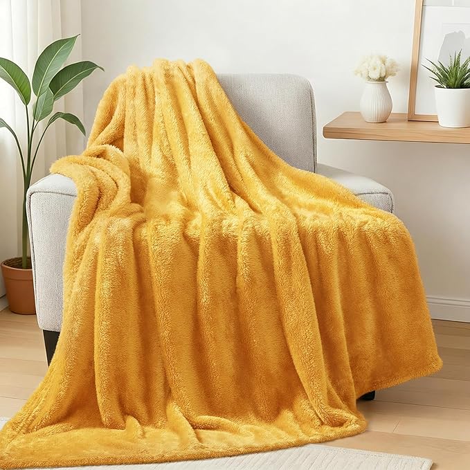 Exclusivo Mezcla Plush Fuzzy Fleece Throw Blanket Extra Large, Super Soft by ExclusivoMezcla