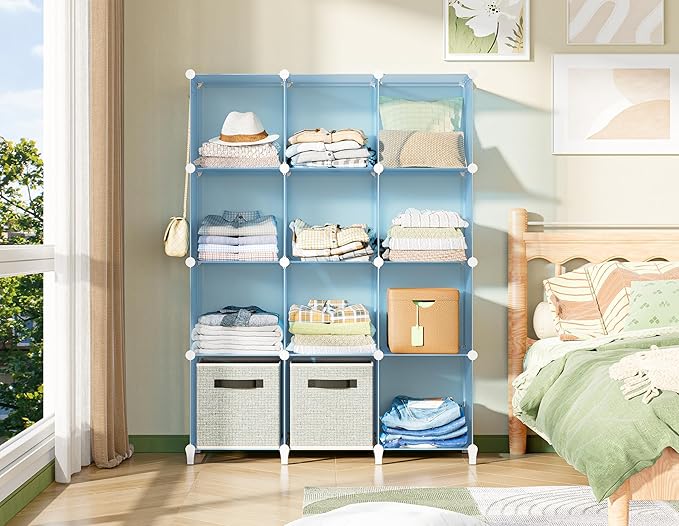 HOMIDEC Closet Organizer, 12-Cube Closet Organizers and Storage, Cube Storage