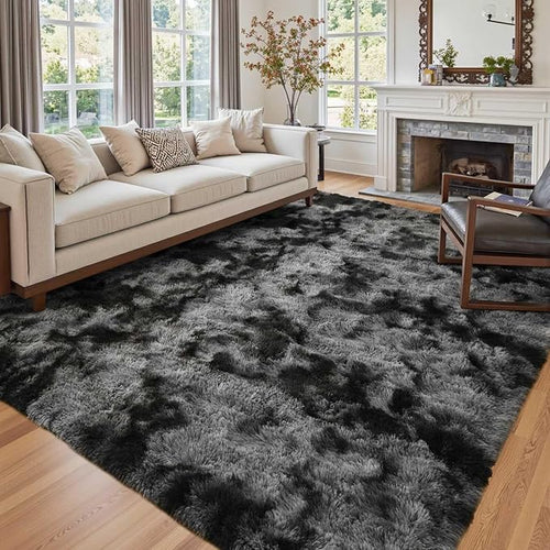 6x9 Ft Large Shag Rugs for Living Room Decor, Tie-Dyed Ultra Soft Fluffy Furry by Cuzwlovita